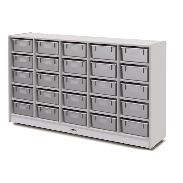 Jonti-Craft Rainbow Accents 25 Tub Mobile Storage, with Tubs, Gray 4026JCWW000 - main